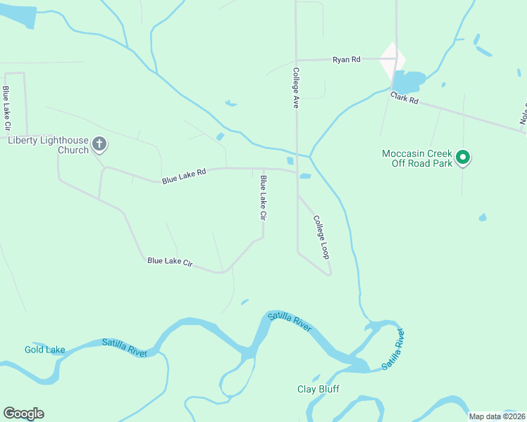 map of restaurants, bars, coffee shops, grocery stores, and more near 7499 Blue Lake Circle in Blackshear