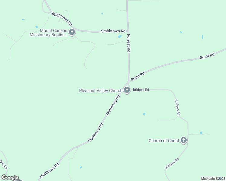 map of restaurants, bars, coffee shops, grocery stores, and more near 2155 Matthews Road in Tylertown