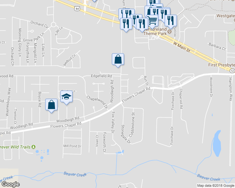 map of restaurants, bars, coffee shops, grocery stores, and more near 504 South Woodburn Drive in Dothan