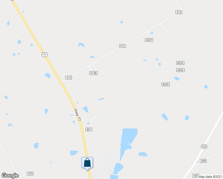 map of restaurants, bars, coffee shops, grocery stores, and more near 104 County Road 412B in Lott