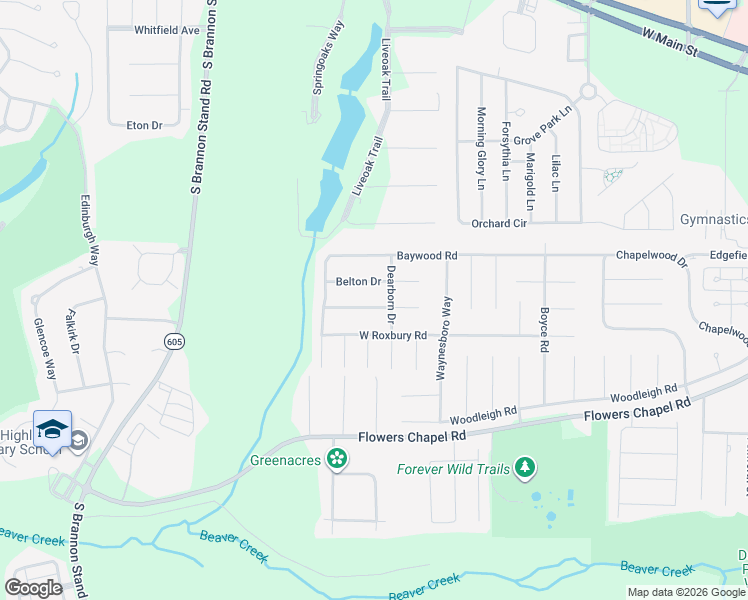 map of restaurants, bars, coffee shops, grocery stores, and more near 108 Belton Drive in Dothan