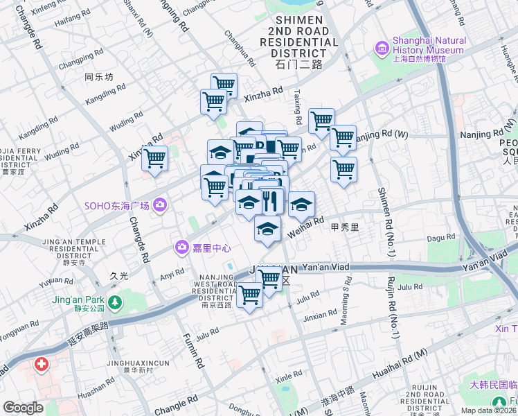 map of restaurants, bars, coffee shops, grocery stores, and more near in 