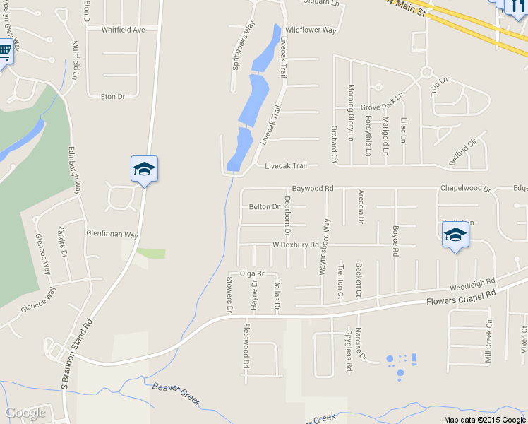 map of restaurants, bars, coffee shops, grocery stores, and more near 108 Belton Drive in Dothan