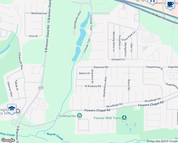 map of restaurants, bars, coffee shops, grocery stores, and more near 115 Belton Drive in Dothan