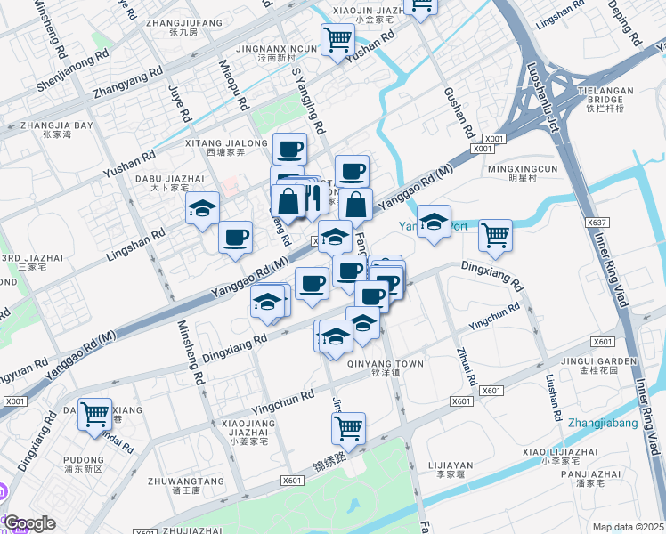 map of restaurants, bars, coffee shops, grocery stores, and more near in 