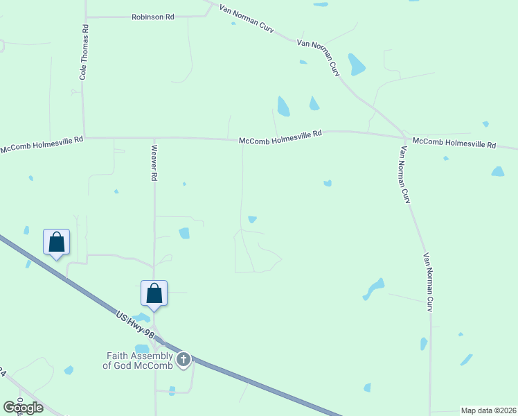 map of restaurants, bars, coffee shops, grocery stores, and more near 2056 McComb Holmesville Road in McComb