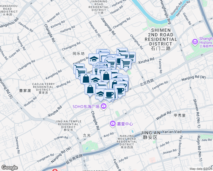 map of restaurants, bars, coffee shops, grocery stores, and more near in 