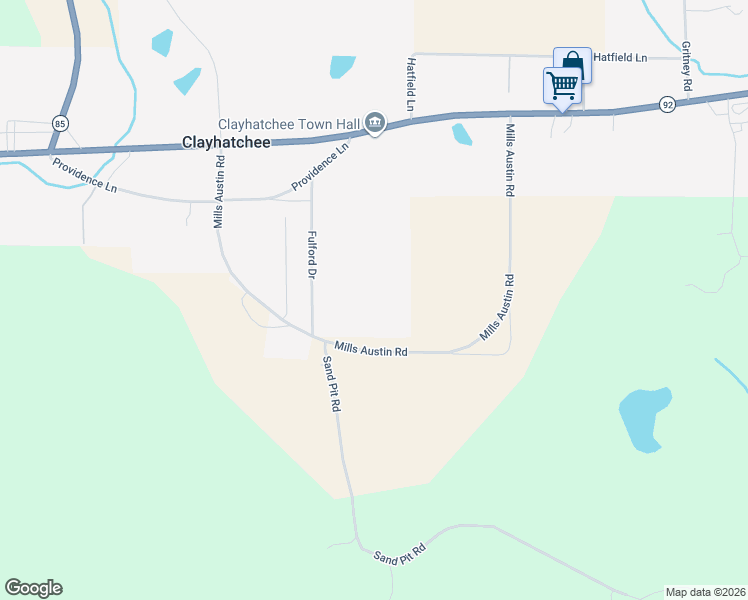 map of restaurants, bars, coffee shops, grocery stores, and more near in Clayhatchee