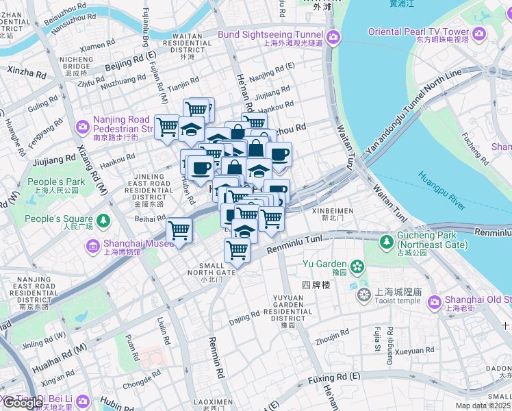 map of restaurants, bars, coffee shops, grocery stores, and more near in 