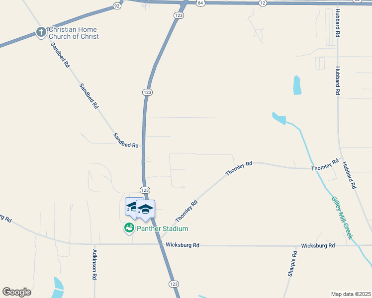 map of restaurants, bars, coffee shops, grocery stores, and more near 735 Alabama 123 in Newton