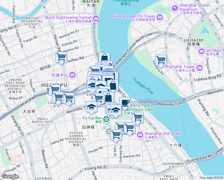 map of restaurants, bars, coffee shops, grocery stores, and more near in 