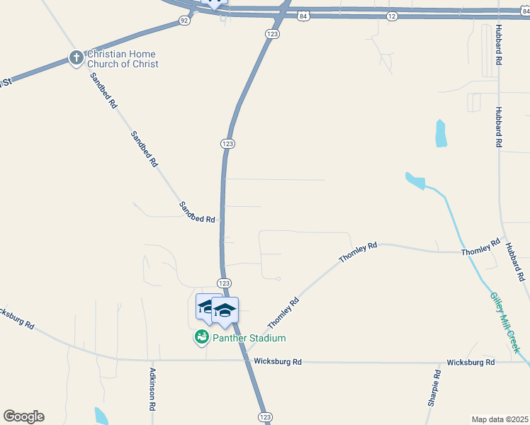 map of restaurants, bars, coffee shops, grocery stores, and more near 735 Alabama 123 in Newton