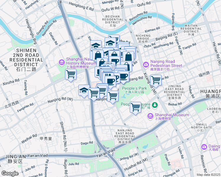 map of restaurants, bars, coffee shops, grocery stores, and more near in 
