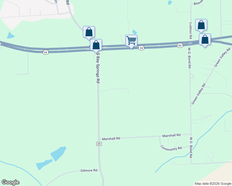 map of restaurants, bars, coffee shops, grocery stores, and more near 347 South Bay Springs Road in Dothan