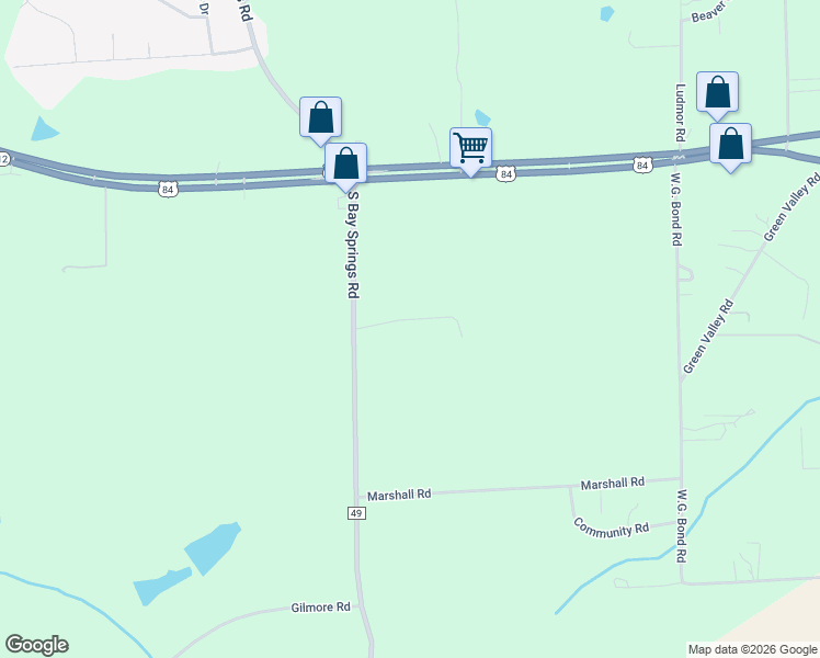 map of restaurants, bars, coffee shops, grocery stores, and more near 347 South Bay Springs Road in Dothan