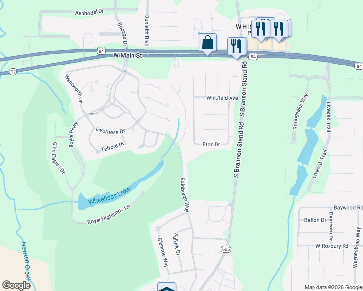 map of restaurants, bars, coffee shops, grocery stores, and more near 100 Muirfield Ln in Dothan