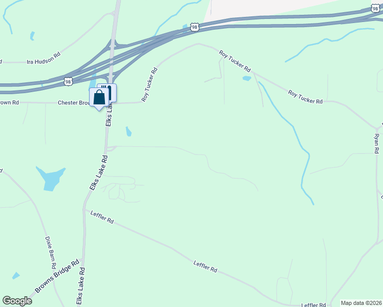 map of restaurants, bars, coffee shops, grocery stores, and more near Circle C Ranch Road in Hattiesburg