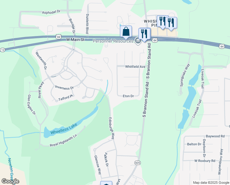 map of restaurants, bars, coffee shops, grocery stores, and more near 421 Eton Drive in Dothan