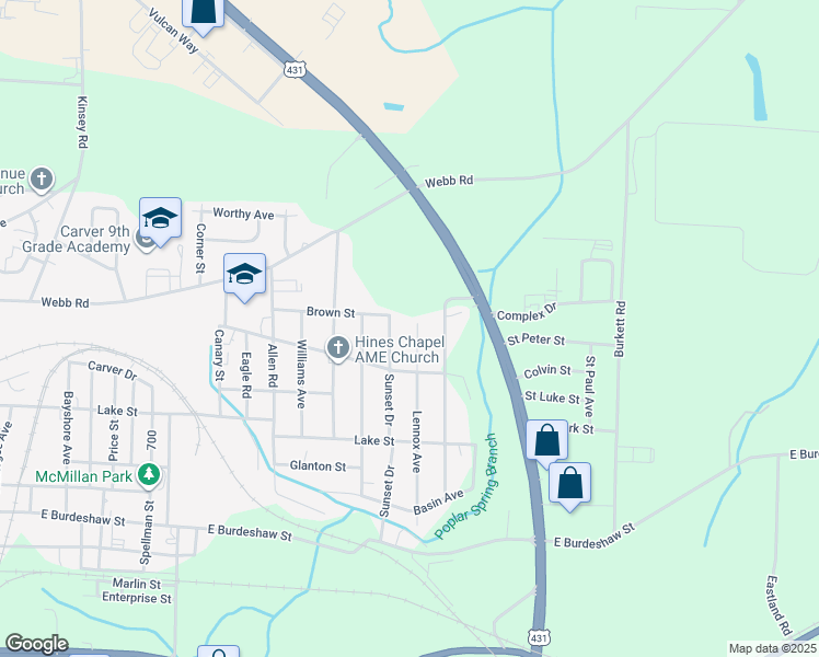 map of restaurants, bars, coffee shops, grocery stores, and more near 914 Lennox Avenue in Dothan