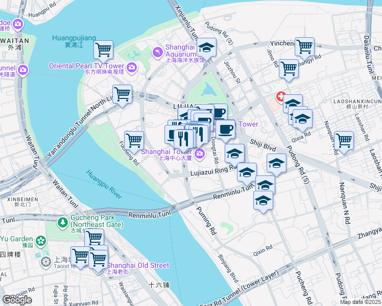 map of restaurants, bars, coffee shops, grocery stores, and more near in 