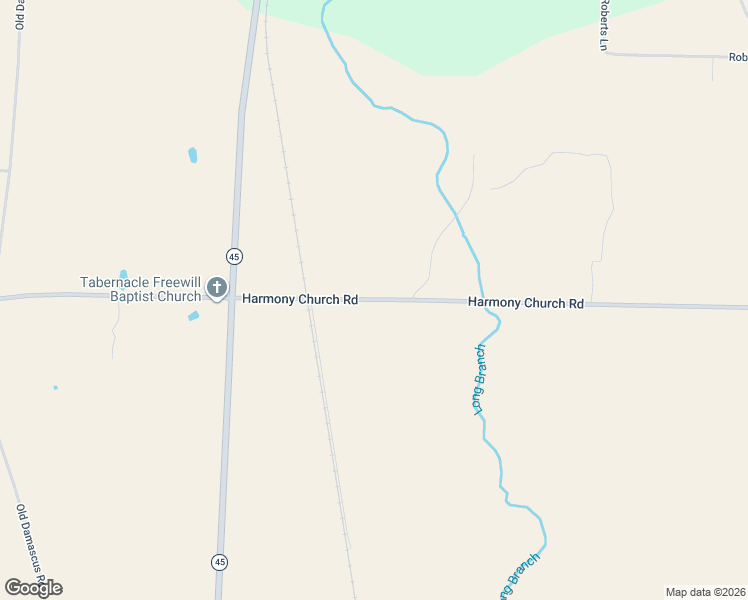 map of restaurants, bars, coffee shops, grocery stores, and more near Harmony Church Road in Miller County