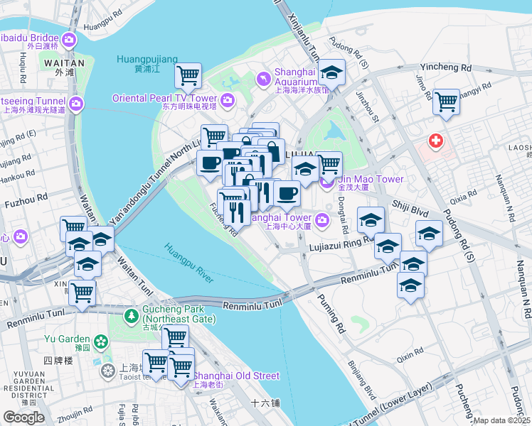 map of restaurants, bars, coffee shops, grocery stores, and more near in 