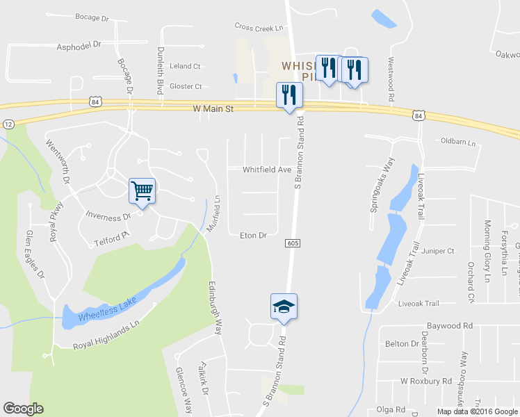 map of restaurants, bars, coffee shops, grocery stores, and more near 104 Berkeley Way in Dothan