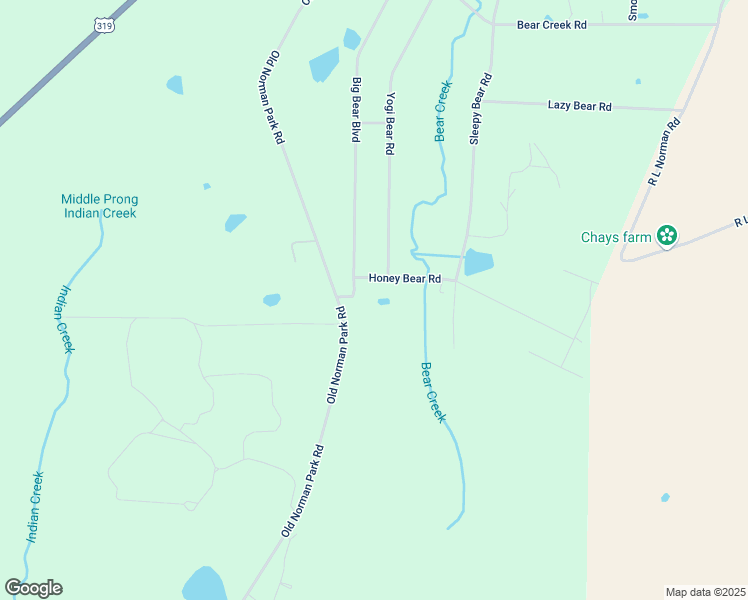 map of restaurants, bars, coffee shops, grocery stores, and more near 194-355 Honey Bear Road in Norman Park