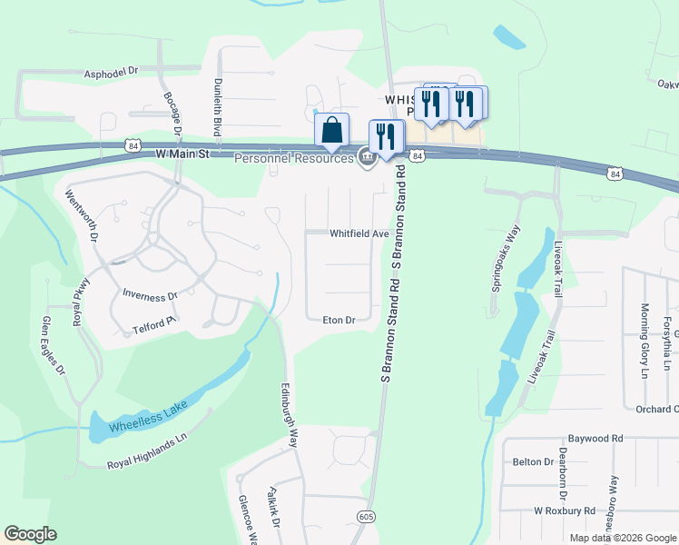 map of restaurants, bars, coffee shops, grocery stores, and more near 104 Berkeley Way in Dothan
