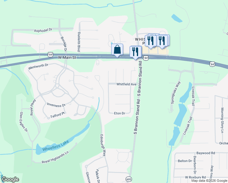 map of restaurants, bars, coffee shops, grocery stores, and more near 430 Eton Drive in Dothan