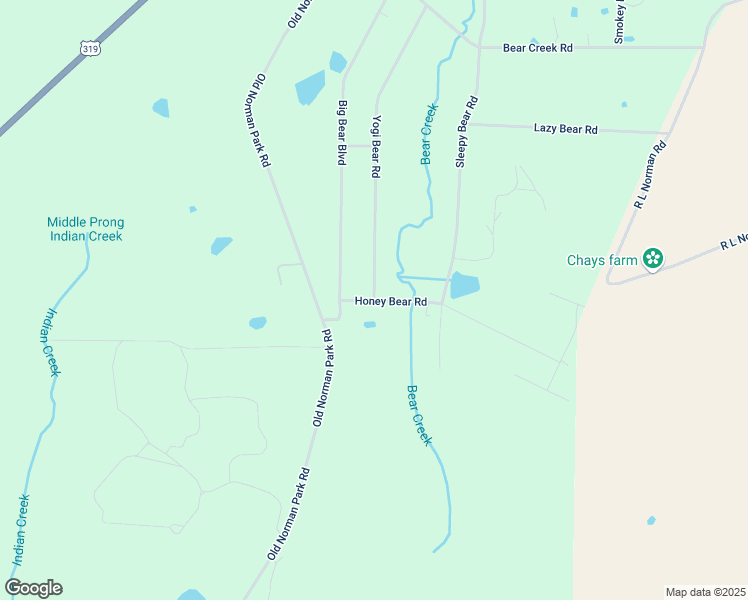 map of restaurants, bars, coffee shops, grocery stores, and more near 194 Honey Bear Road in Norman Park