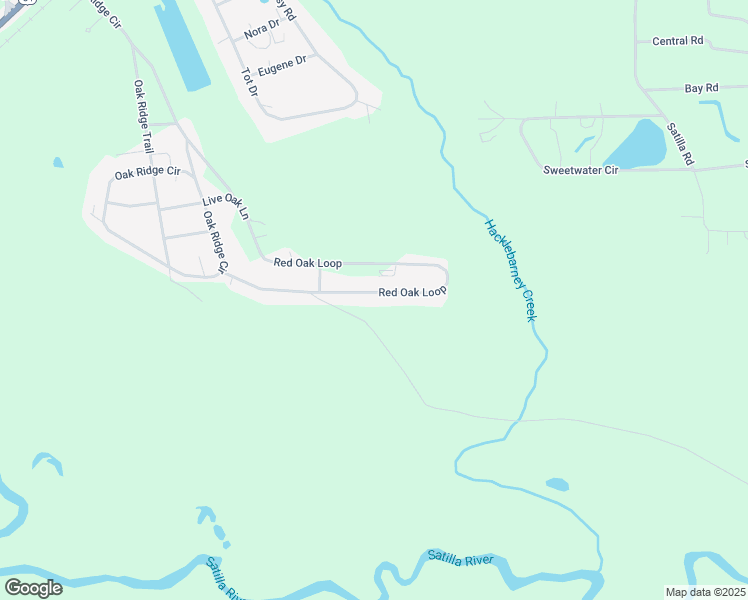 map of restaurants, bars, coffee shops, grocery stores, and more near 2345 Red Oak Loop in Blackshear