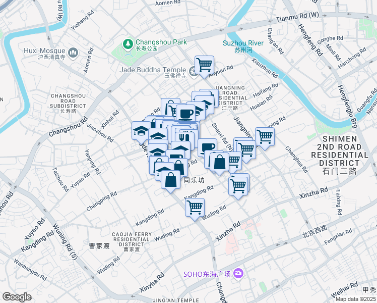 map of restaurants, bars, coffee shops, grocery stores, and more near in 