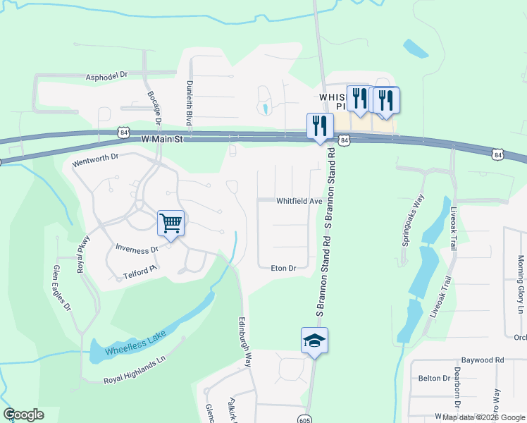map of restaurants, bars, coffee shops, grocery stores, and more near 430 Eton Drive in Dothan