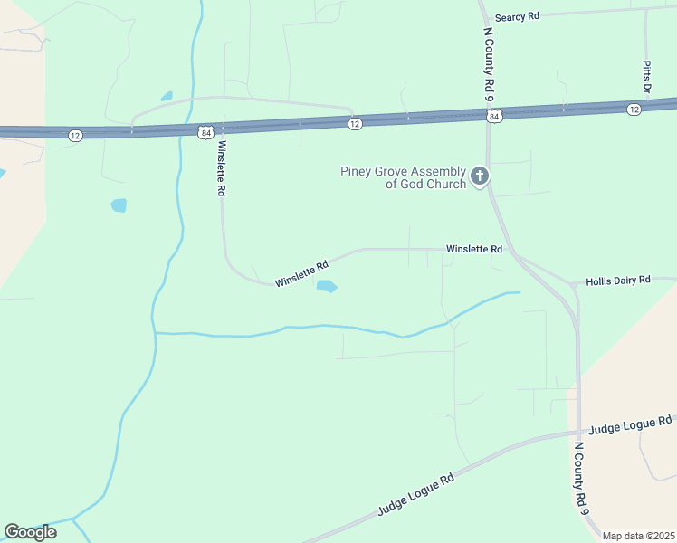 map of restaurants, bars, coffee shops, grocery stores, and more near 712 Winslette Road in Newton