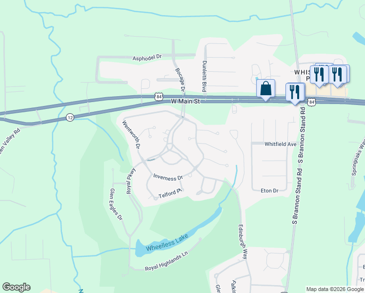 map of restaurants, bars, coffee shops, grocery stores, and more near 105 Edinburgh Way in Dothan