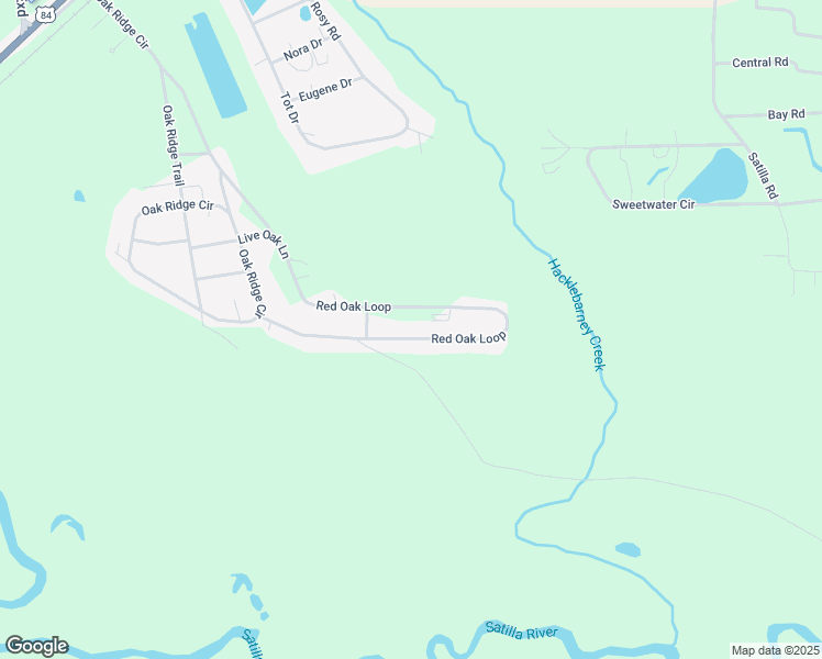 map of restaurants, bars, coffee shops, grocery stores, and more near 2345 Red Oak Loop in Blackshear
