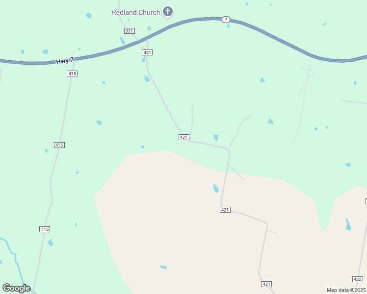map of restaurants, bars, coffee shops, grocery stores, and more near County Road 421 in Jewett