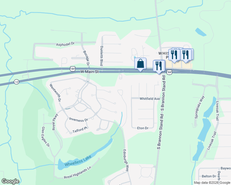 map of restaurants, bars, coffee shops, grocery stores, and more near 147 Muirfield Lane in Dothan