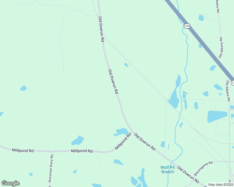 map of restaurants, bars, coffee shops, grocery stores, and more near Old Doerun Road in Moultrie