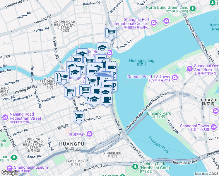 map of restaurants, bars, coffee shops, grocery stores, and more near in 