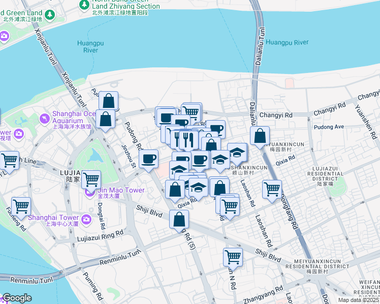map of restaurants, bars, coffee shops, grocery stores, and more near in 
