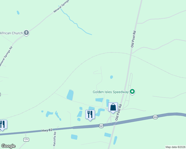 map of restaurants, bars, coffee shops, grocery stores, and more near 659 Auction Road in Brantley County