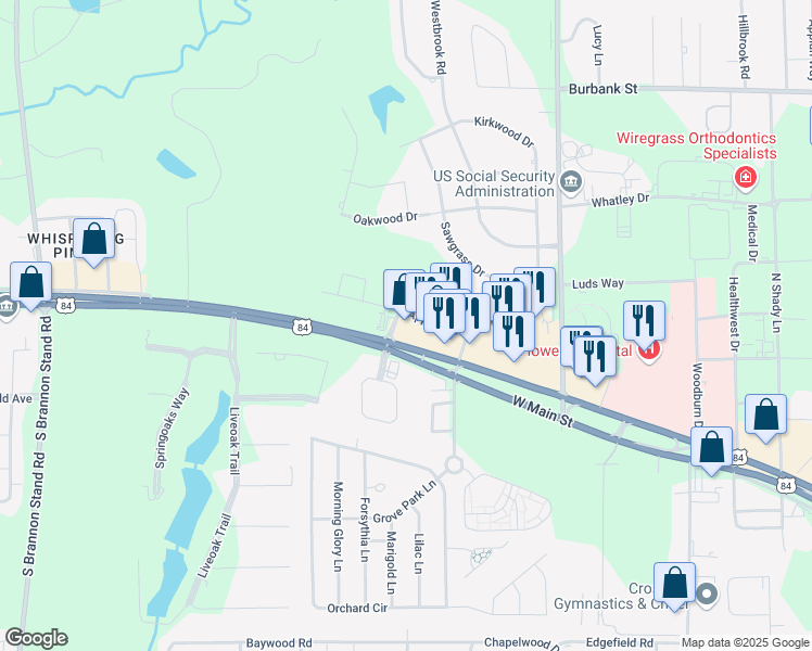 map of restaurants, bars, coffee shops, grocery stores, and more near 102 central park avenue in Dothan