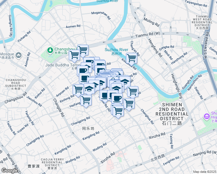 map of restaurants, bars, coffee shops, grocery stores, and more near in 