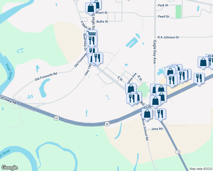 map of restaurants, bars, coffee shops, grocery stores, and more near 215-225 McDaniel Exn in Columbia