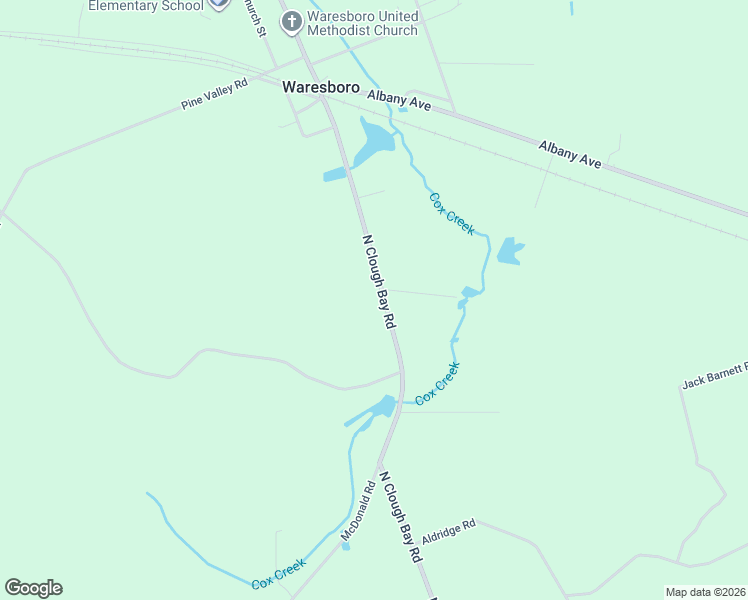 map of restaurants, bars, coffee shops, grocery stores, and more near 2375 North Clough Bay Road in Waycross