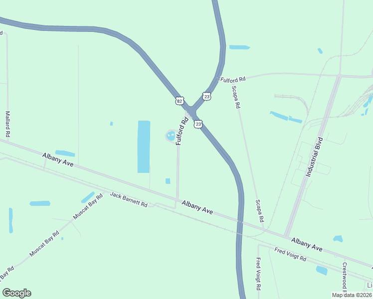map of restaurants, bars, coffee shops, grocery stores, and more near 2180 Fulford Road in Waycross