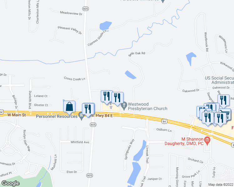 map of restaurants, bars, coffee shops, grocery stores, and more near 205 Chloe Court in Dothan