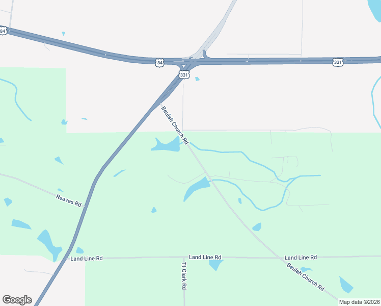 map of restaurants, bars, coffee shops, grocery stores, and more near Beulah Church Road in Opp